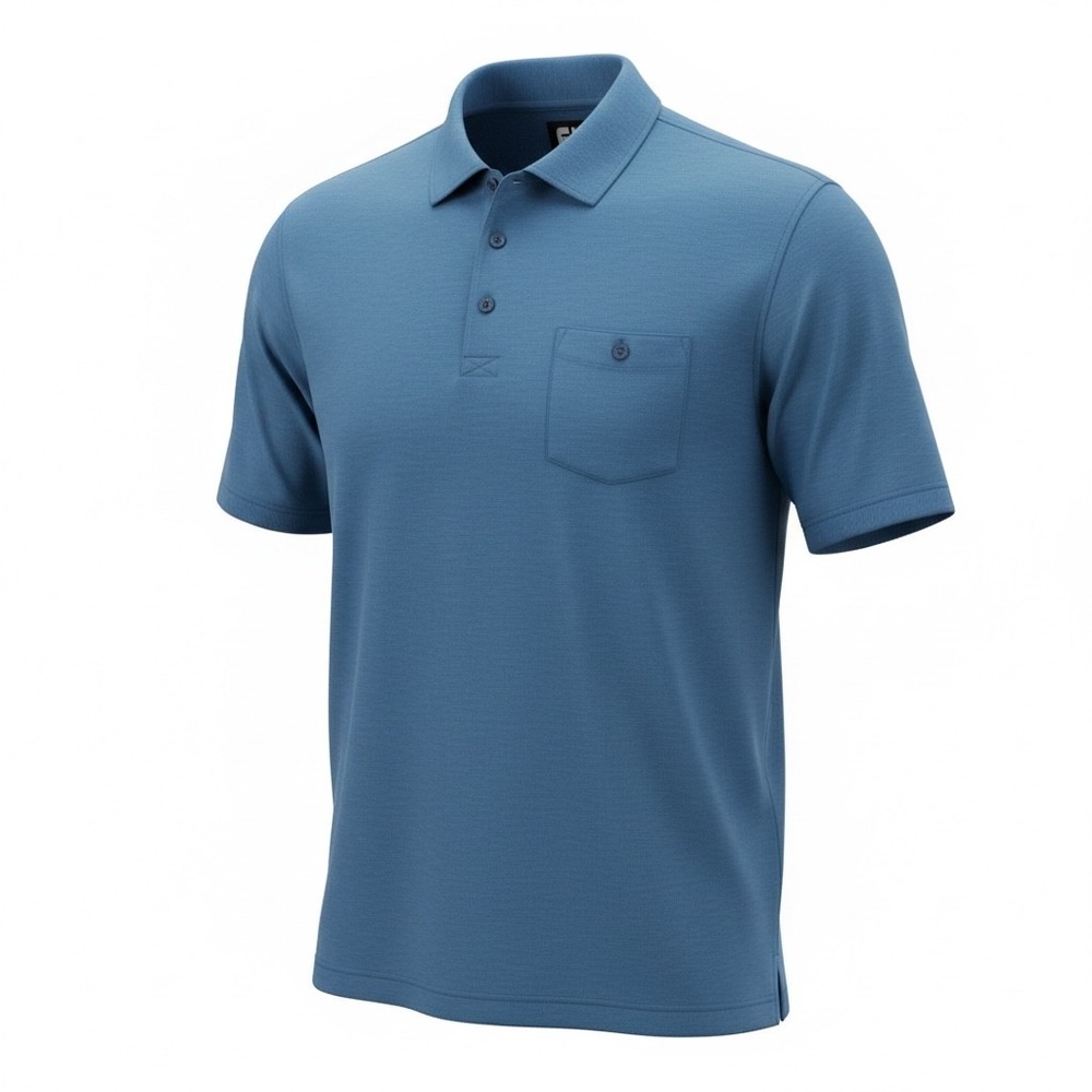FootJoy FJ Golf Polo Shirt Mens XL Blue Short Sleeve Pocket Shirt